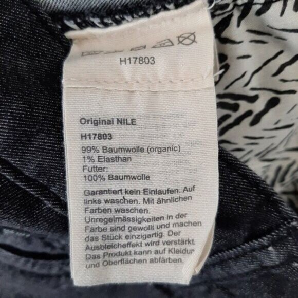 NILE Organic Cotton Tonal Embroidered Floral Skinny Crop Jeans Sz S - Picture 13 of 14